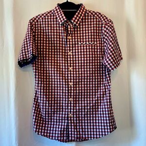 7 Diamonds 100% Cotton Slip Stream Button Down Polo Shirt Men's Size Medium